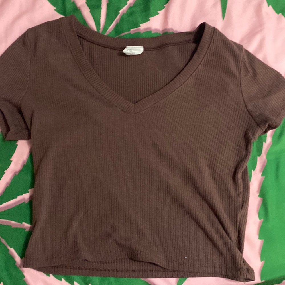 cute brown crop top XL the brand is destined! it’s 93% polyester